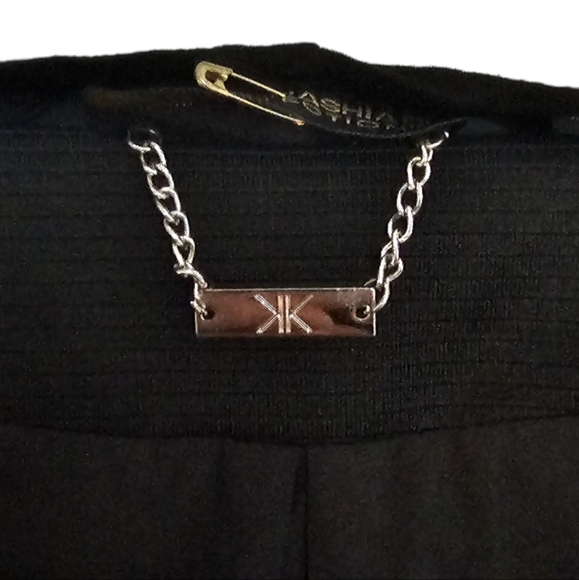 Kardashian Kollection Y2K Drape Front Biker Vest size XL - Picture 3 of 6